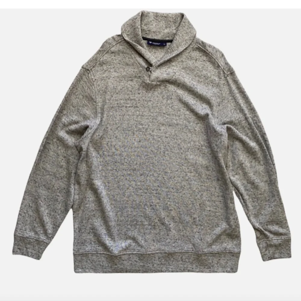 Daniel Cremieux Nwt Heather Gray Cotton Modal Shawl Neck Patch Elbow Sweater XL - Picture 2 of 4